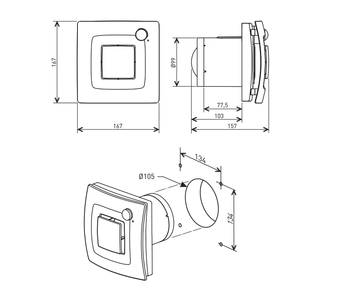 SILENT Dual 100 kopalniški ventilator 