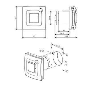 SILENT Dual 200 kopalniški ventilator 