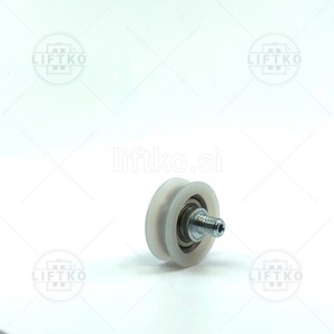 Bottom Door Roller Ø44x16/12mm, Round Groove, M10 PRISMA