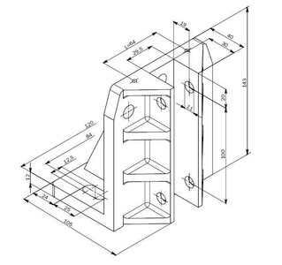 Čeljust vodilna kotna 140mm, tip WSM ACLA