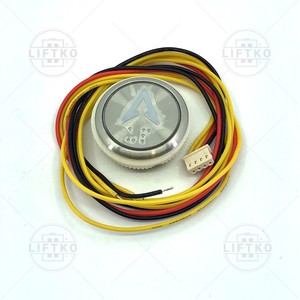 Push Button BUP351, Blue, Embossed, Braille SECURLIFT »Arrow Up«