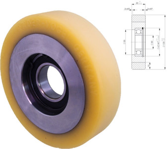 Guide Roller Ø120x30mm, for Axle Ø30mm