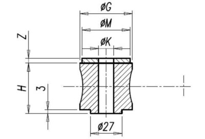 Blažilec za obesni vijak 9-11mm CF2-T PFB