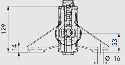 Guide Shoe Housing 160mm, For Guide 14-16mm MONTANARI