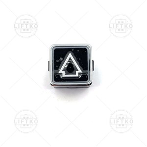 Push Button RP42, Red, Embossed, Braille + Plate ELMI »Arrow Up«