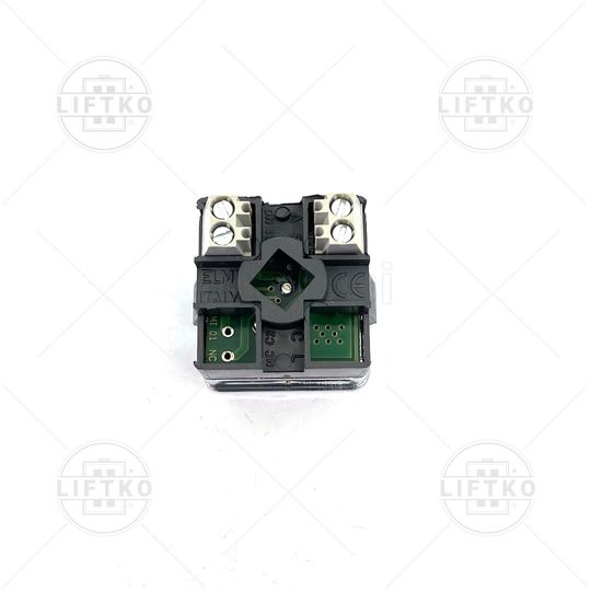 Trgovina/1360_Tipka-pozivna-RP42-rdeca-izbocena--pokrovcek-ELMI-smer-gor_Push-Button-RP42-Red-Embossed-Braille--Plate-ELMI-Arrow-Up_2