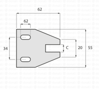 Vložek vodilne čeljusti 65x20x33mm, vodilo 6,5mm Synergy TKE