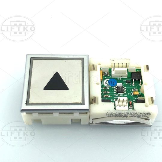 Trgovina/1520_Tipka-pozivna-SHBST-modra-gravirana-TKE-smer_Push-Button-SHBST-Blue-Embossed-TKE-Arrow_1