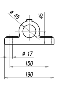 Ležaj podporni za os Ø45mm PFB