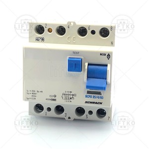 Residual Current Circuit Breaker RCCB 25A/4P/30 SCHRACK