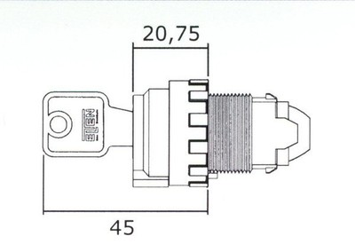 Stikalo na ključ preklopno ESC-CD/R-V ELTEN