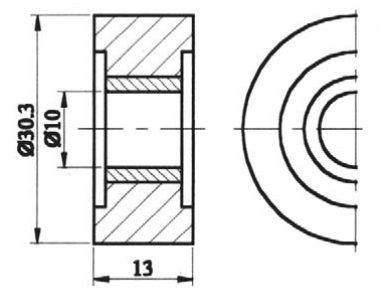 Door Lock Roller Ø30x13mm RATHGEBER