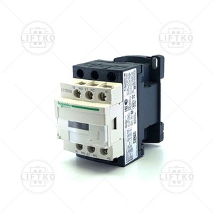 Contactor, LC1D, 9 A, DIN Rail, 230 VAC, 3NO, 3 Pole, 4 kW,  1NO+1NC, SCHNEIDER