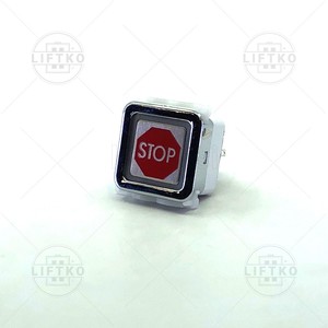 Push Button CROMO, Engraved IRIMAR »Stop«