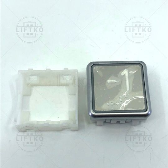 Trgovina/2411_-1_Tipka-pozivna-S1-BST-bela-izbocena-Braille-TKE--1_Push-Button-S1-BST-White-Embossed-Braille-TKE--1