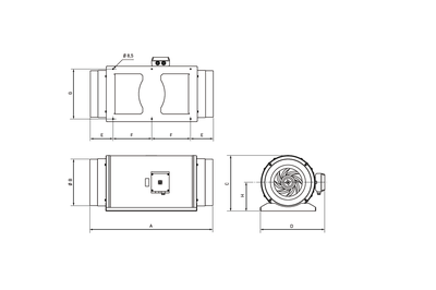 TD-1300/250 SILENT cevni ventilator