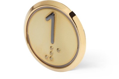 Tipka pozivna ACHILLE, izbočena, Braille VEGA