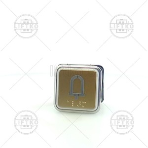 Tipka pozivna B7 MAXXI, rdeča, izbočena, Braille DMG »alarm«