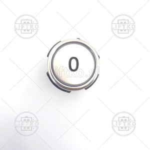 Push Button RT42 IX WG, Blue, Embossed SCHAEFER »0«