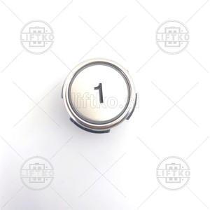 Push Button RT42 IX WG, Blue, Embossed SCHAEFER »1«