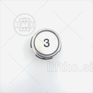 Push Button RT42 IX WG, Blue, Embossed SCHAEFER »3«