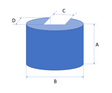 Guide Shoe Insert for Guide Jaw 71xØ70mm, Guide 16mm CMM