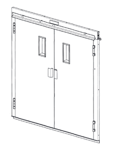 Manual Swing Door DT 38/2, 2-panel 2000x2500H EX MEILLER